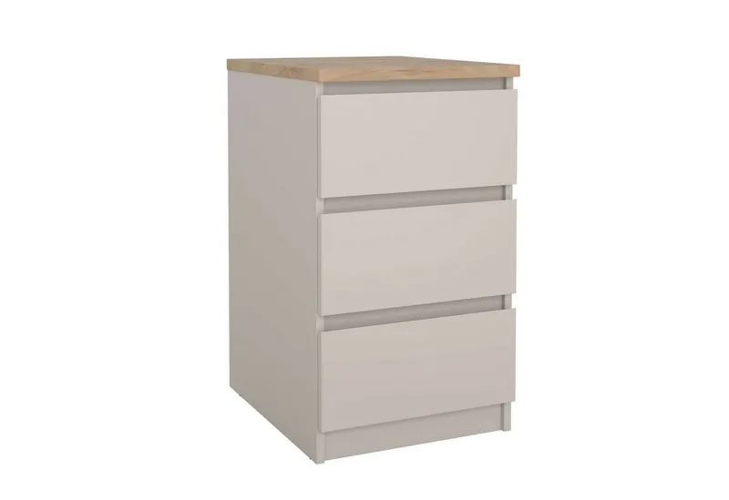 Home affaire Kommode Naia, Elegante und modernes Sideboard mit 3 geräumigenSchubladen, Braun, – Produktbild 1 von 3