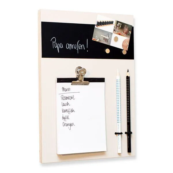klotzaufklotz klotzaufklotz Memoboard Mini Linoleum, Weiß, – Produktbild 2 von 4