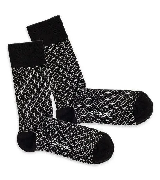 DillySocks DillySocks Socken Classic Lining aus Biobaumwoll-Mix, Schwarz, – Produktbild 1 von 4