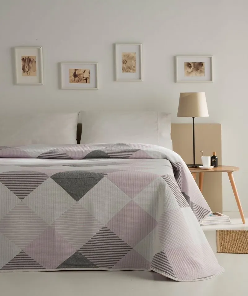 OTTO home Tagesdecke Maris, Tagesdecke im Landhausstil, für Kinder und Erwachsene, Rosa, – Produktbild 4 von 5