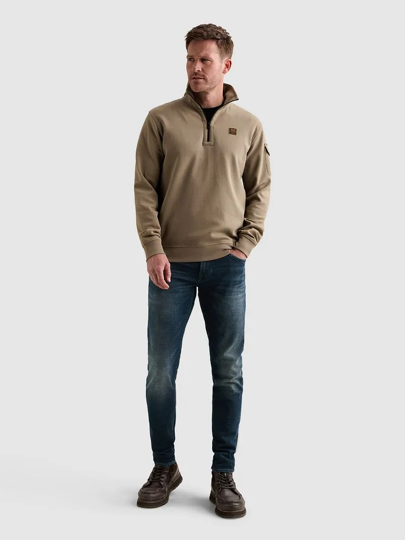 PME Legend PME Legend Half Zip Sweater Overland Trek - Größe XXL, Khaki, – Produktbild 1 von 5