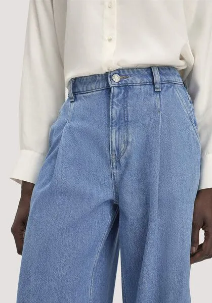 hessnatur hessnatur Jeans Wide Leg mit Bundfalten aus Bio-Baumwolle mit TENCEL Lyocell, Light blue, – Produktbild 2 von 3