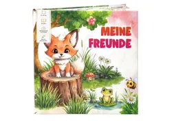 TOBJA Poesiealbum Freundebuch Grundschule Waldtiere 21x21 cm - 30 Freunde, 8 Erwachsene, Waldtier-Motiv, 92 Seiten, 30 Doppelseiten, FSC®-Papier – Produktbild 1 von 1