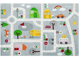 HANS NATUR HANS NATUR Kinderteppich Bio-Baumwolle "Spielstraße" Maße ca. 114 x 160 x 1,5 cm – Produktbild 1 von 1