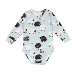 Walkiddy Baby Langarm Body *Fluffy Sheeps* Gots & Bio | Walkiddy – Produktbild 1 von 1