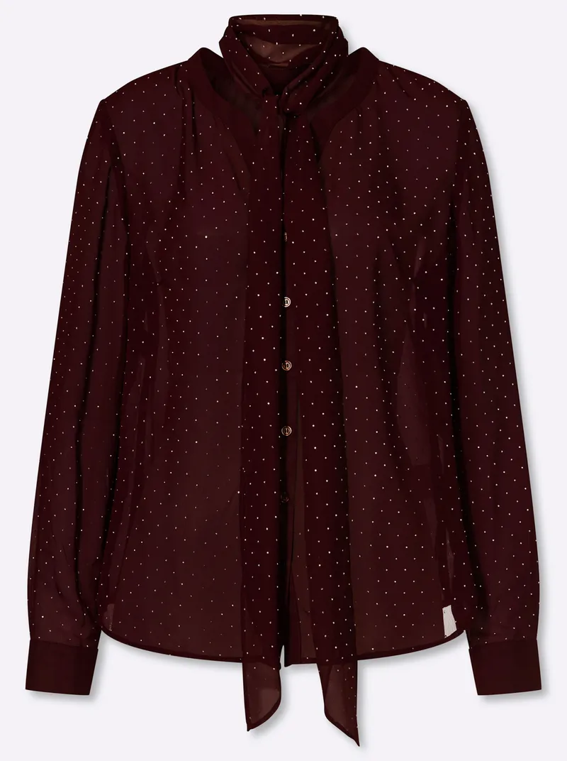 heine Georgettebluse burgund, Burgund, – Produktbild 1 von 2