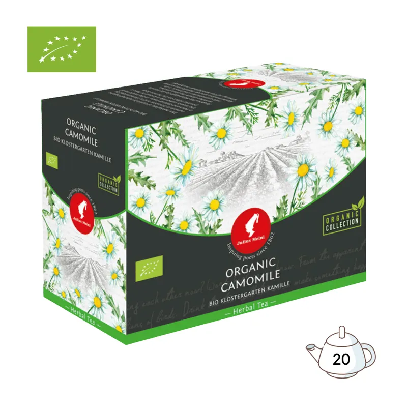 Julius Meinl Julius Meinl Tee Bio Klostergarten Kamille Big Bag (Kannen Teebeutel), Kräutertee, 20 Teebeutel im Kuvert, 40 Gramm – Produktbild 1 von 1