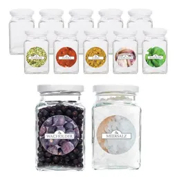 mikken mikken 12er Set Gewürzgläser 260 ml mit Blueseal Deckel und Gewürzetiketten – Produktbild 1 von 1