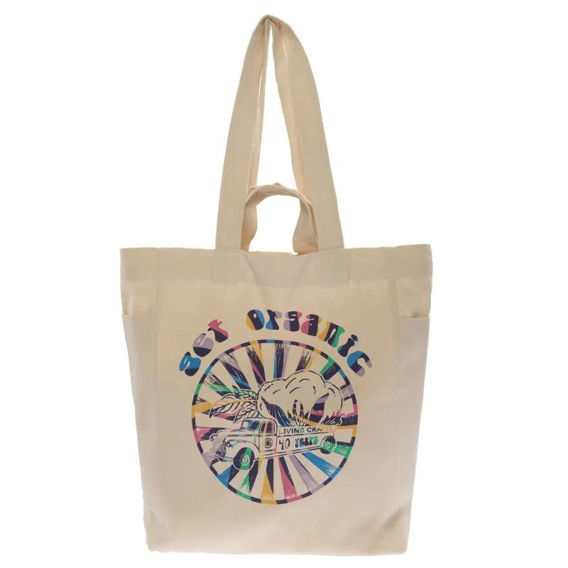 Living Crafts Living Crafts - Unisex Tasche (100% Bio-Baumwolle), Beige, – Produktbild 4 von 5