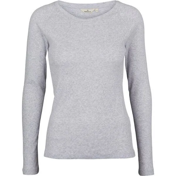 Basic Apparel Basic Apparel Langarmshirt Vegan - Arense LS Tee, Grau (light grey mel), – Produktbild 1 von 2