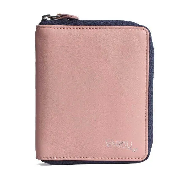 Vargu Vargu Echtleder Geldbörse WENS 1-A, Light pink - purple, – Produktbild 1 von 4