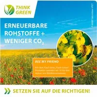Displaytuch aus recycling PET im Pergaminbeutel, 18 x 18 cm – Produktbild 1 von 1