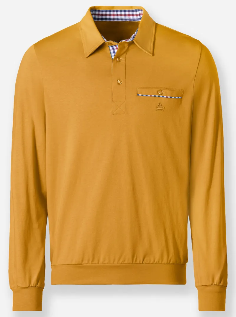 marco donati Langarm-Shirt ocker, Ocker, – Produktbild 1 von 2