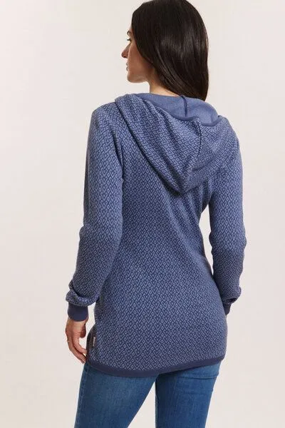Tranquillo Tranquillo Strick-Jacke Nadjaa aus Biobaumwolle - blue hearts – Produktbild 4 von 6