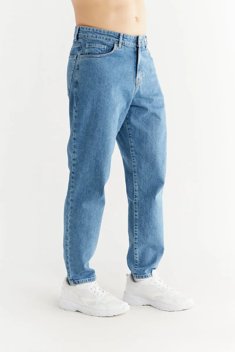 Evermind Evermind Herren vegan Jeans Karotte Fit Day Himmelblau, Blau, – Produktbild 1 von 2