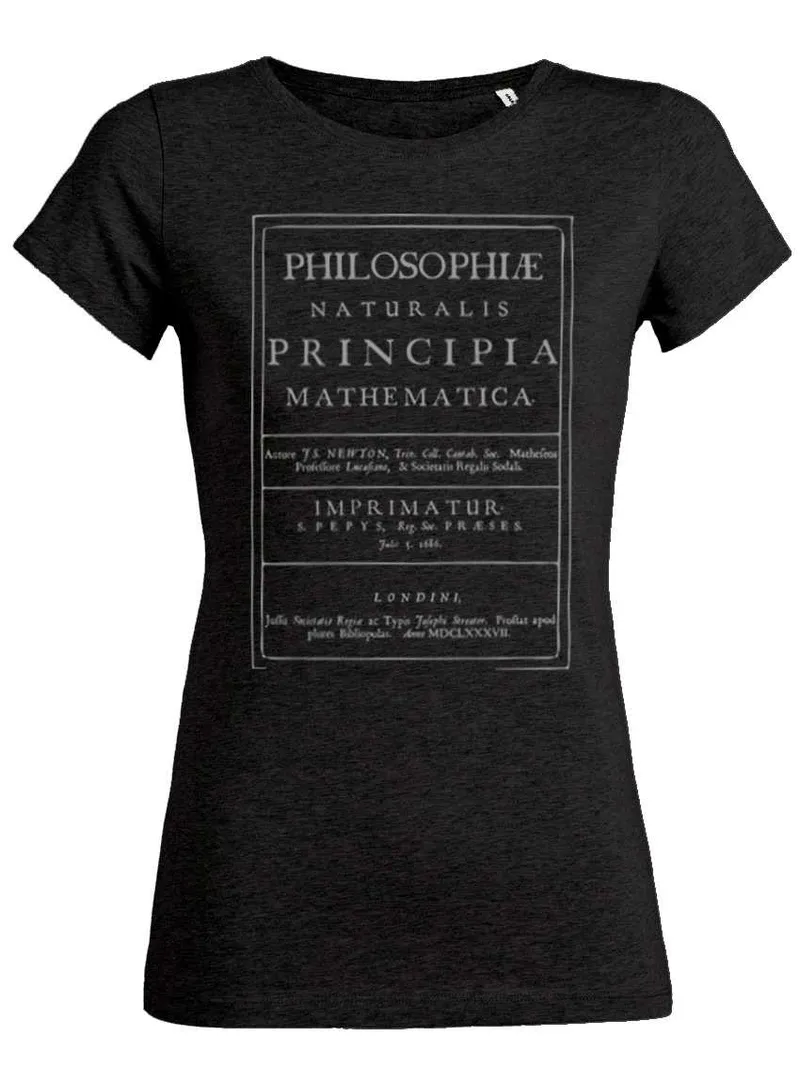 UNIPOLAR UNIPOLAR Science-T-Shirt Physik Modell: Principia Mathematica, Heather black denim, – Produktbild 1 von 1