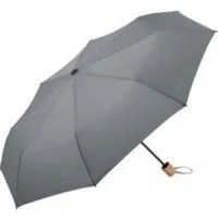 FARE FARE Mini-Taschenschirm Sicherheitsschieber Gerader Griff mit Einkaufstasche, Grau, – Produktbild 1 von 1