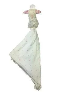 Pat und Patty Pat und Patty Personalisertes Schmusetuch/ Schnuffeltuch, Greifling "Schaf",SCT-46, Farbe: weiss/rosa, 100% Baumwolle-kbA – Produktbild 4 von 5