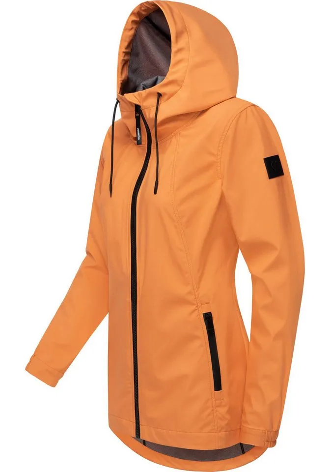 ragwear ragwear Kurzmantel Zuzka Sport Wasserdichter kurzer Übergangsmantel für Damen, Orange, – Produktbild 3 von 4