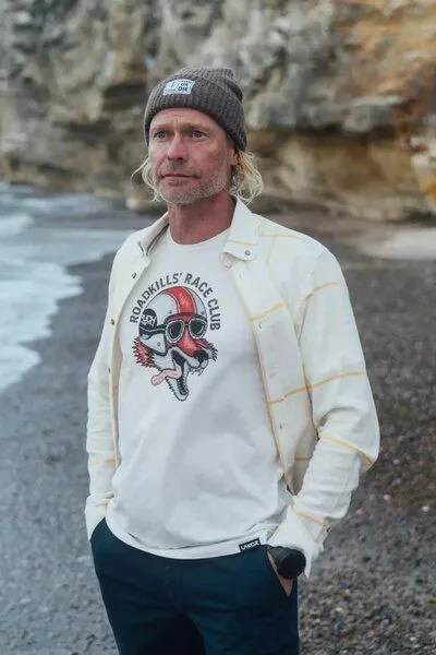 LAKOR LAKOR T-Shirt aus Bio-Baumwolle - Roadkills' Race Club - Starwhite – Produktbild 1 von 3