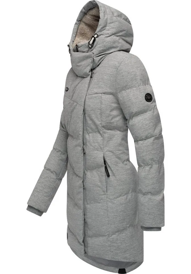 ragwear ragwear Wintermantel Pavla stylischer Winterparka mit Teddyfutter und Kapuze, Weiß, – Produktbild 3 von 4