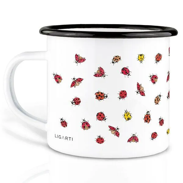 LIGARTI Emaille Tasse – Marienkäfer – LIGARTI Tiermanufaktur – Produktbild 2 von 4