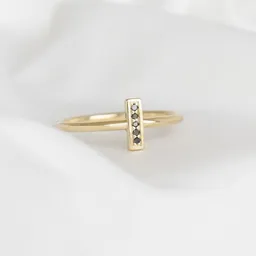 Eppi Eppi Goldener Ring mit schwarzen Diamanten Mahir – Produktbild 1 von 1