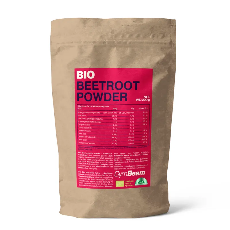 GymBeam Bio GymBeam BIO Rote-Bete-Pulver 200 g – Produktbild 1 von 1