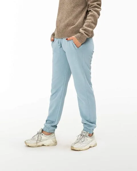 MATONA Matona Legere Jogginghose für Frauen mit Gummibund und Kordelzug / Trackpants, Blue fog, – Produktbild 1 von 4