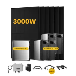 EcoFlow EcoFlow Stream Ultra X, Solaranlage mit Speicher, mit 6 x 500W Bifazialen Solarmodulen, by Powerness - Stream Ultra X + 4 x Stream AC Pro | 11520Wh / 1 x Smart Meter / Selbstabholung – Produktbild 1 von 1