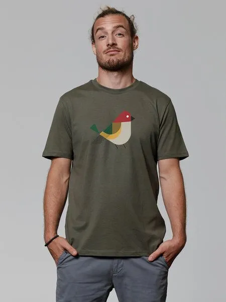 watapparel watapparel T-Shirt Vogel, Khaki, – Produktbild 2 von 3