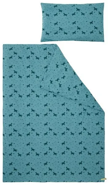 loud + proud loud + proud Kinder Jersey Bettwäsche-Set 100 x 135cm, GOTS-zertifiziert, Topaz(petrol), – Produktbild 2 von 4