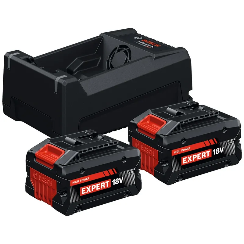 Bosch Professional Bosch Professional Bosch Batterie/Ladegerät Set 2x EXBA18V-55 + GAL12V/18V-80, Karton – Produktbild 1 von 1