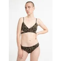 boochen boochen Bikini Top Arpoador - wendbares Surf Bikini-Oberteil - Prints, Green leopard (khaki), – Produktbild 1 von 1