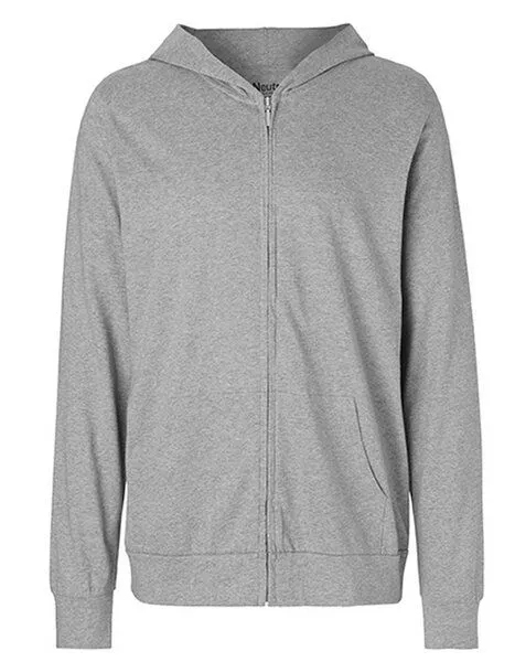 Neutral Neutral® Unisex Jersey (T-Shirt Stoff) College Hoodie Hoody Kapuzenpullover Sweatjacke, Sports grey, – Produktbild 1 von 5