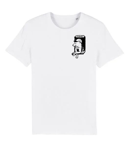 päfjes Husky-Bar mit Schnaps - Brust Motiv - päfjes Fair Wear Männer T-Shirt - White – Produktbild 1 von 3