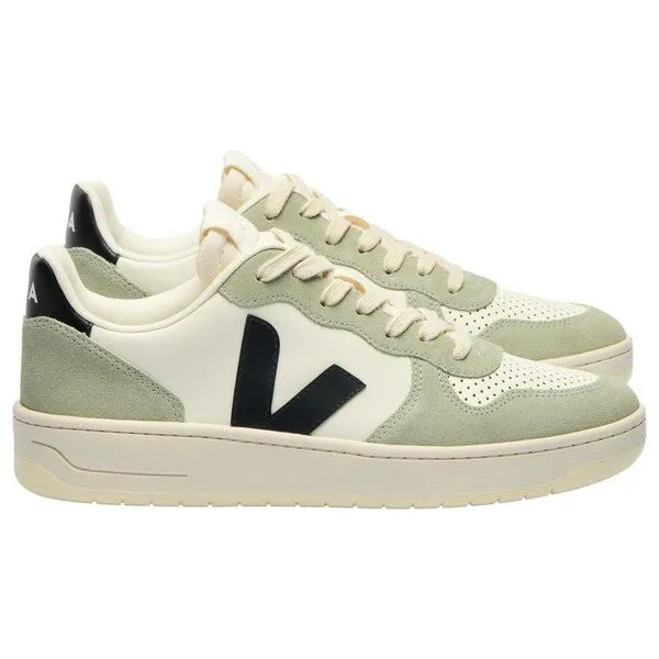 Veja Veja Damen-Sneaker V-10 Prime Leather Pure Black Clay – Produktbild 1 von 4