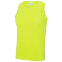 Just Cool Just Cool Muskelshirt Unterhemd Sportshirt Ärmellos Shirt Recyceltes Polyester Atmungsaktiv Vegan Stretch Neonfarben, Neon gelb, – Produktbild 1 von 1