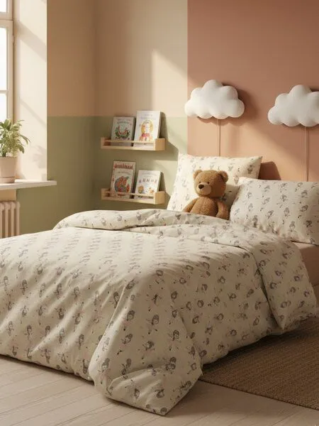 Nature by Adam Nature by Adam Bettwäsche 2tlg für Kinder aus 100% Bio-Baumwolle - Made in Germany - Ballerina, Rosa, – Produktbild 2 von 3