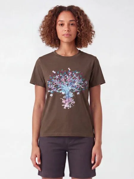 watapparel watapparel T-Shirt Frauen Tree of life, Mocha, – Produktbild 2 von 2