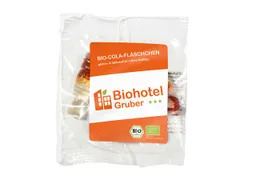 Minitütchen Bio-Cola-Fläschchen , 16g mit 1-4 farbigem Etikettendruck – Produktbild 1 von 1