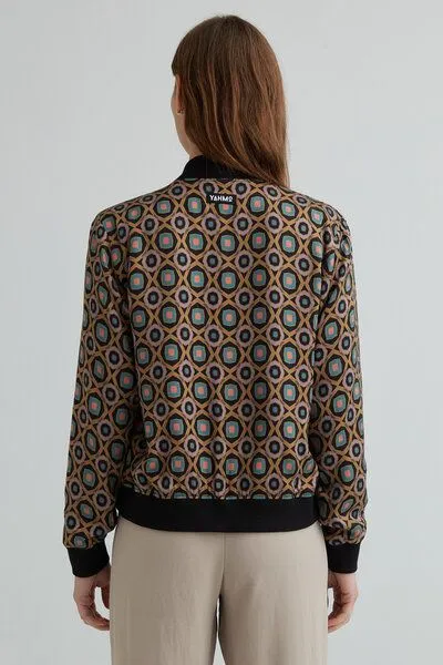 Yahmo Yahmo Cupro/Tencel Ruth Wendejacke, Kaleidoscope/black (braun), – Produktbild 4 von 4