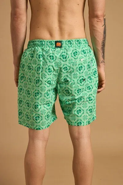 Trendsplant Trendsplant Tiles SEAQUAL®YARN Swim Trunks Aqua Green, Grün, – Produktbild 4 von 4