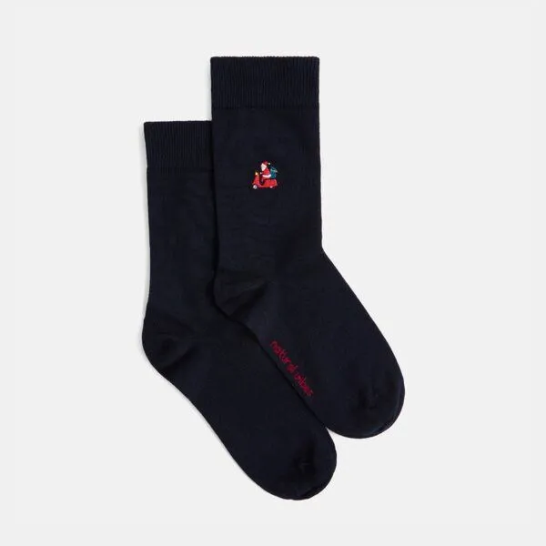 Natural Vibes Natural Vibes Santa Vespa Socken Bio GOTS | Bunte Socken | Herren Damen Socken | Weihnachten – Produktbild 1 von 2
