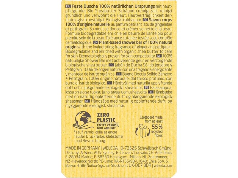 Weleda Weleda Shower Bar Feste Duschpflege Ginger – Produktbild 3 von 4