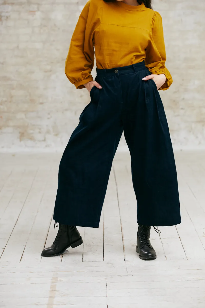 Jyoti - Fair Works Jyoti - Fair Works Damen vegan Culotte Awasi Nachtblau, Extra dunkelblau, – Produktbild 2 von 2