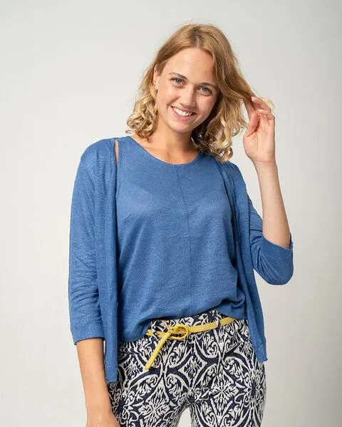 Alma & Lovis Alma & Lovis Kurzjacke aus Leinen | Linen Jacket, Insigma (blau), – Produktbild 1 von 2