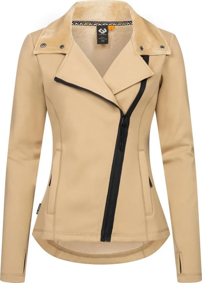 ragwear ragwear Sweatjacke Saskie Modische Damen Kapuzenjacke mit kuschlig weichem Innenfutter, Braun, – Produktbild 2 von 5