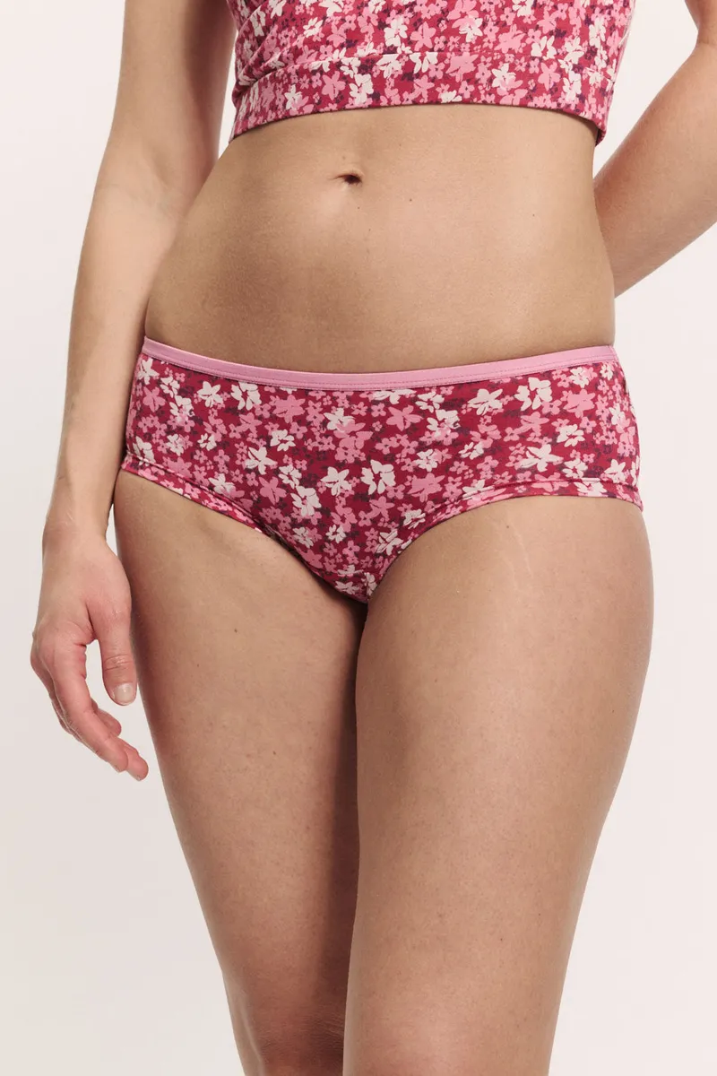 Tranquillo Slip Gaaby aus Bio-Baumwolle - red wildflowers / XS – Produktbild 1 von 2