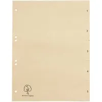 Register aus Tauenpapier 1-5, DIN A4 – Produktbild 1 von 1